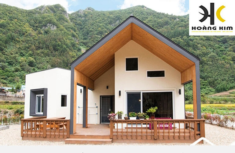 Mẫu 4: Nhà lắp ghép với phong cách độc đáo, màu sắc ấm cúng, có được sự tinh tế, đẹp mắt